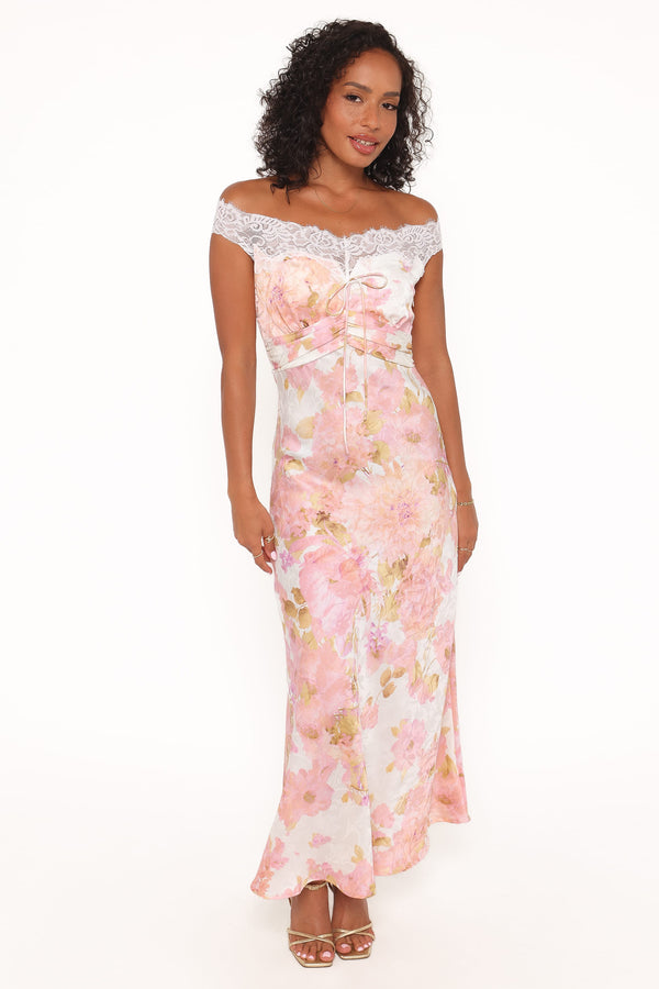 chantal off shoulder dress Chantel Off Shoulder Dress 10 / Sweetheart Pink / Poppy