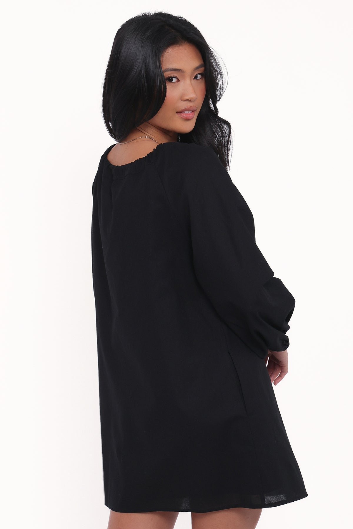 Walker Smock Mini Dress - Black Walker Smock Mini Dress - Black
