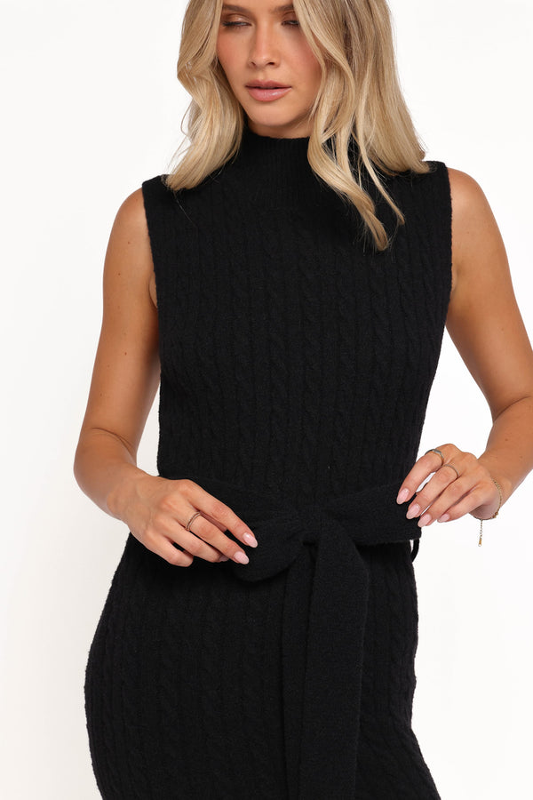 Petal and Pup USA DRESSES Wembley Midi Dress - Black