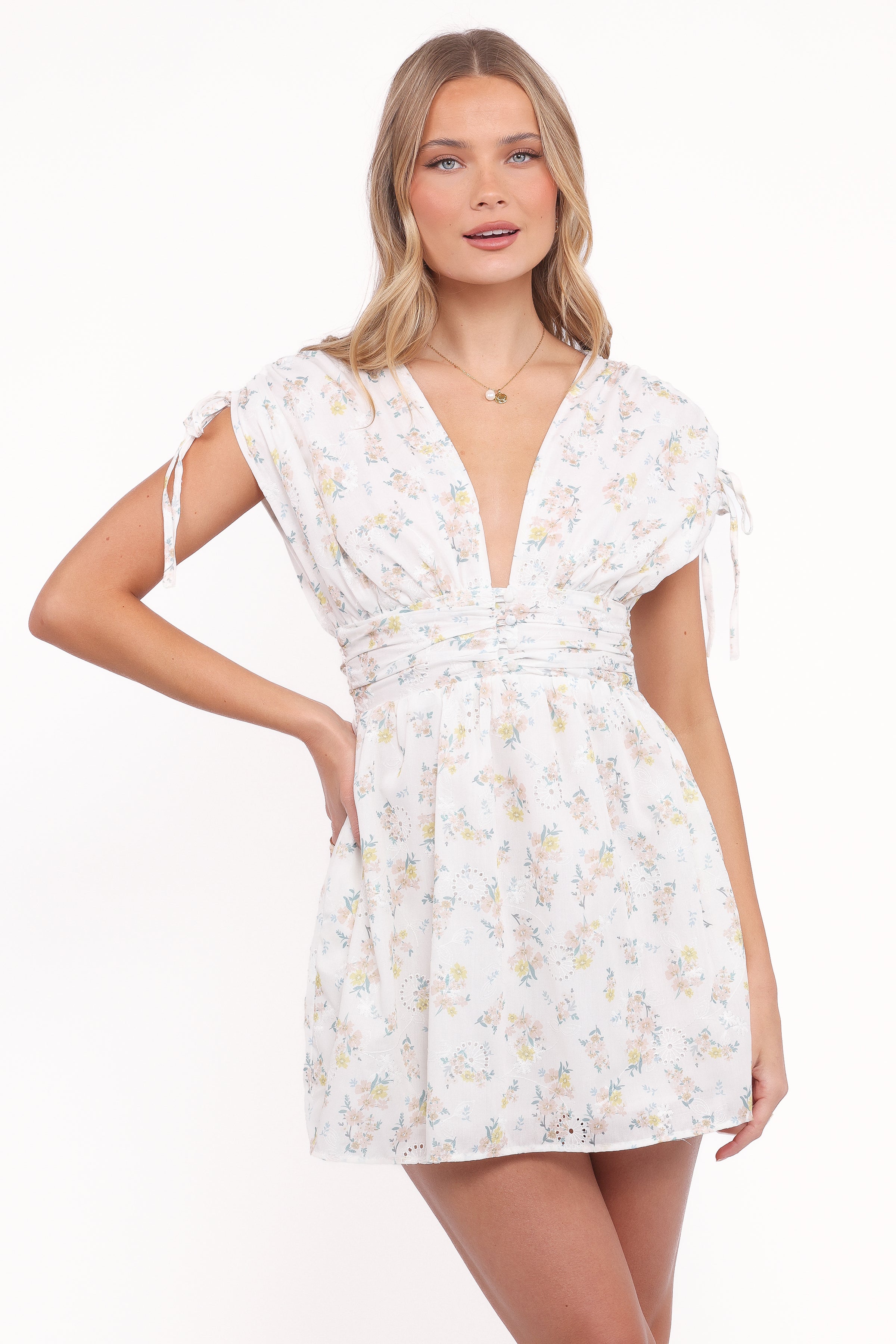 Petal and Pup USA DRESSES Wendi Ruffle Mini Dress - Floral