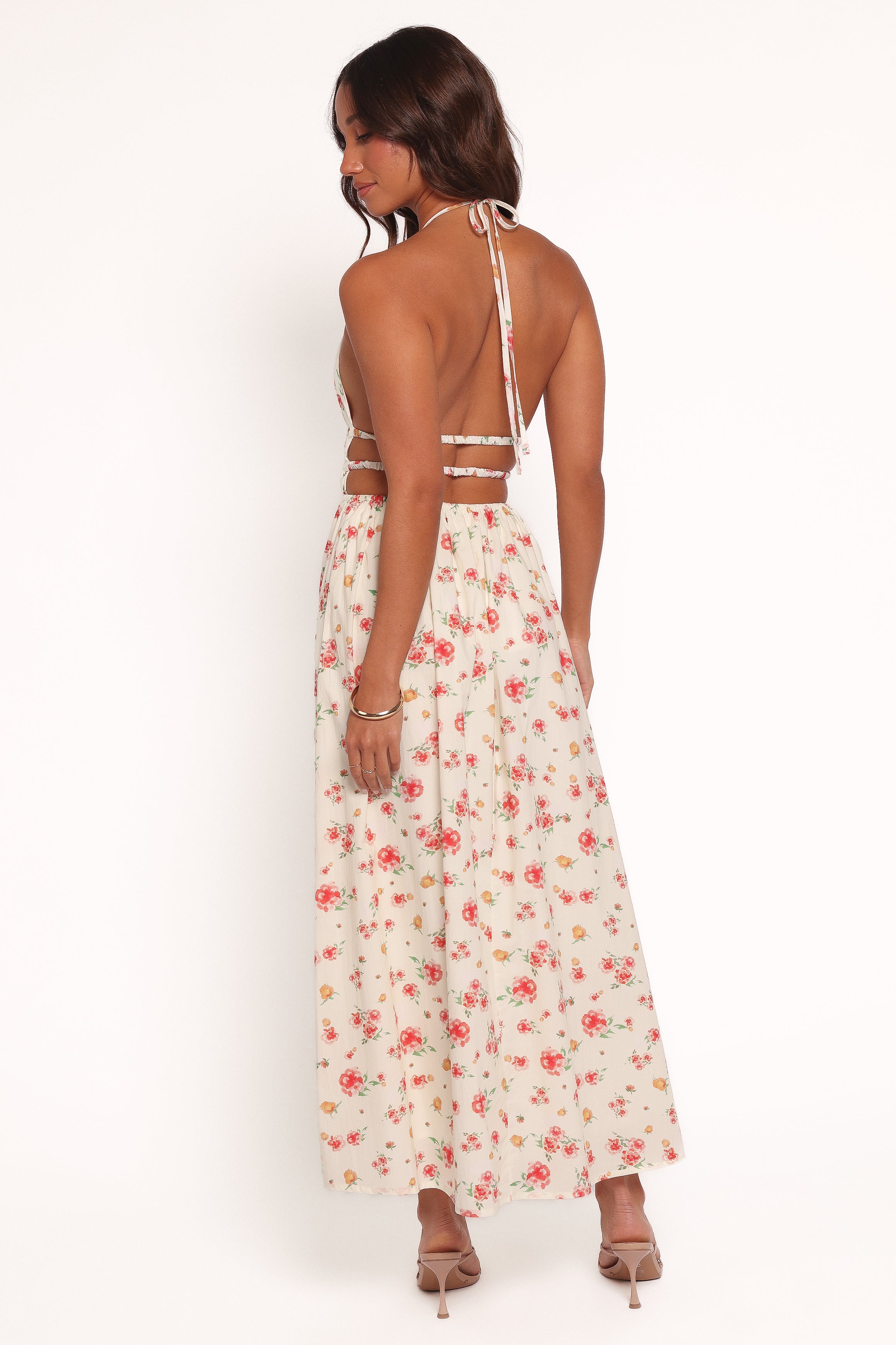 Petal and Pup USA DRESSES Wilder Halterneck Maxi Dress - Pink Floral (Hold for Amazon)