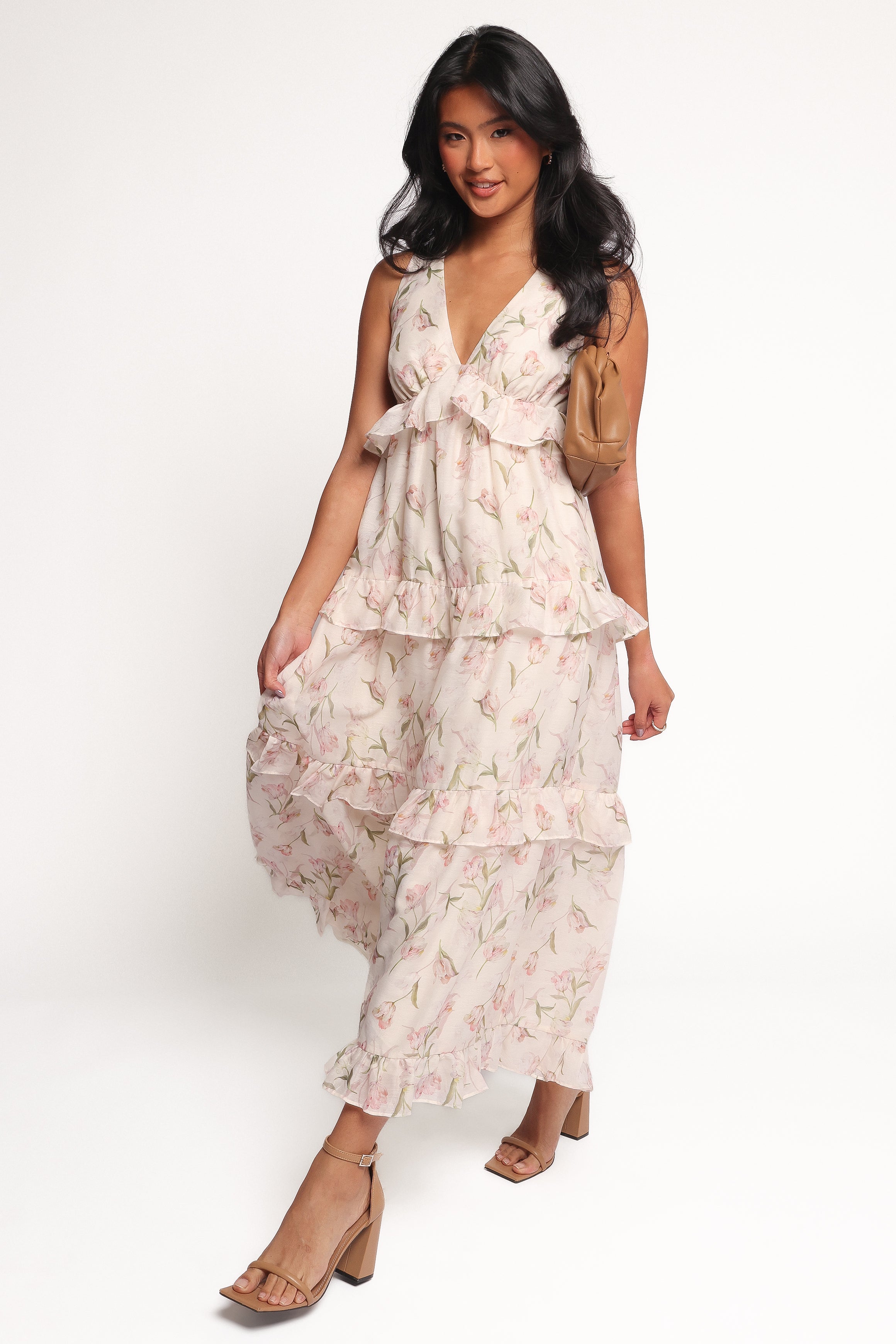 Petal and Pup USA DRESSES Willis Maxi Dress - Pink Floral (Hold for Amazon)