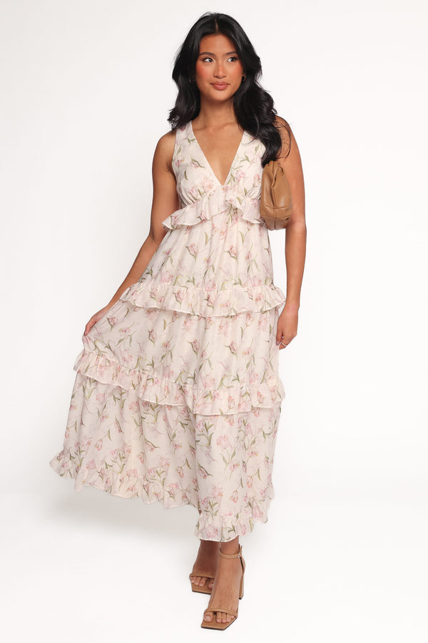 Petal and Pup USA DRESSES Willis Maxi Dress - Pink Floral (Hold for Amazon)