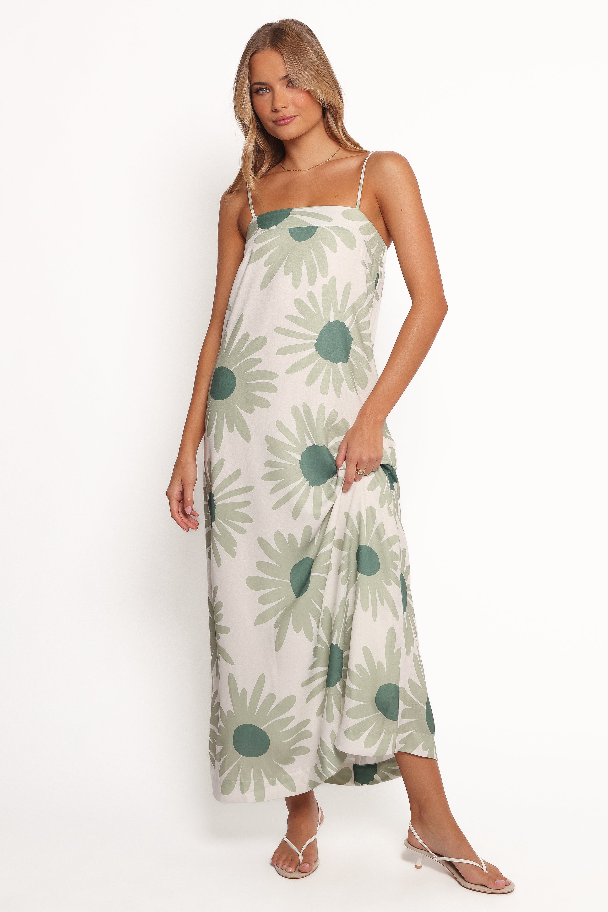 Petal and Pup USA DRESSES Wilson Maxi Dress - Green Floral