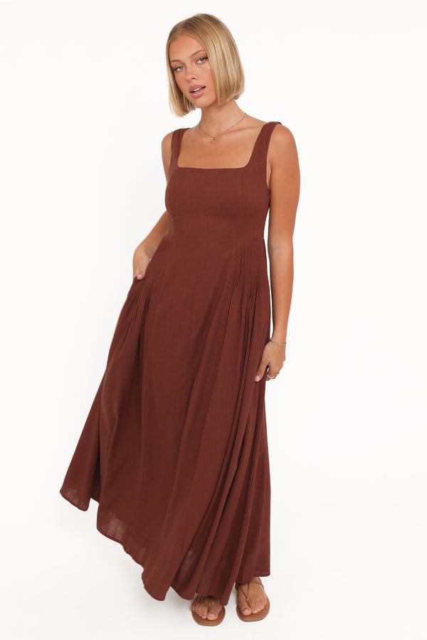 Petal and Pup USA DRESSES Wilston Maxi Dress - Brown