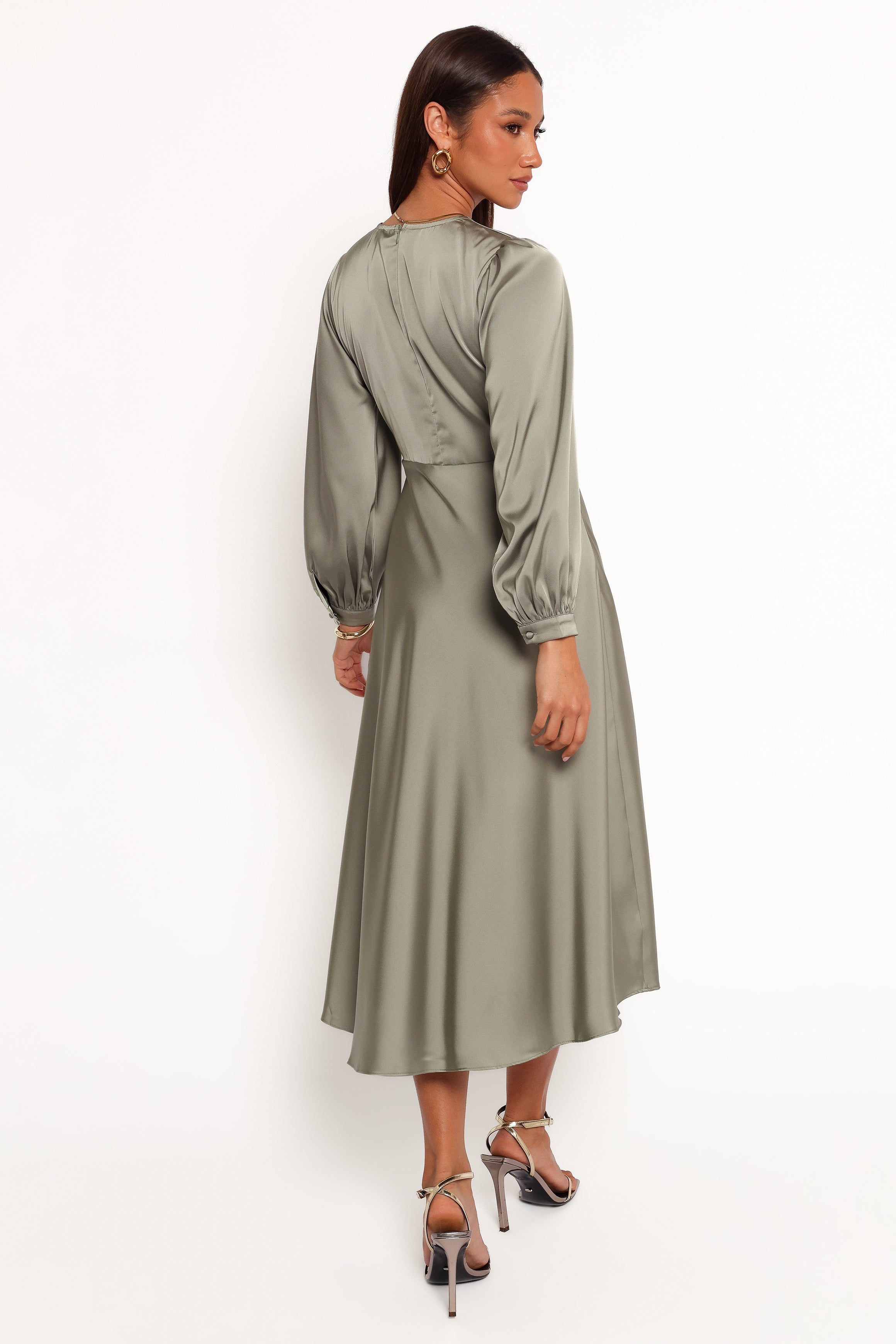 Petal and Pup USA DRESSES Windsor Long Sleeve Maxi Dress - Olive