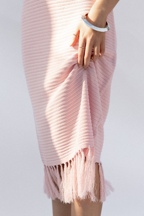Petal and Pup USA DRESSES Winne One Shoulder Knit Dress - Pink