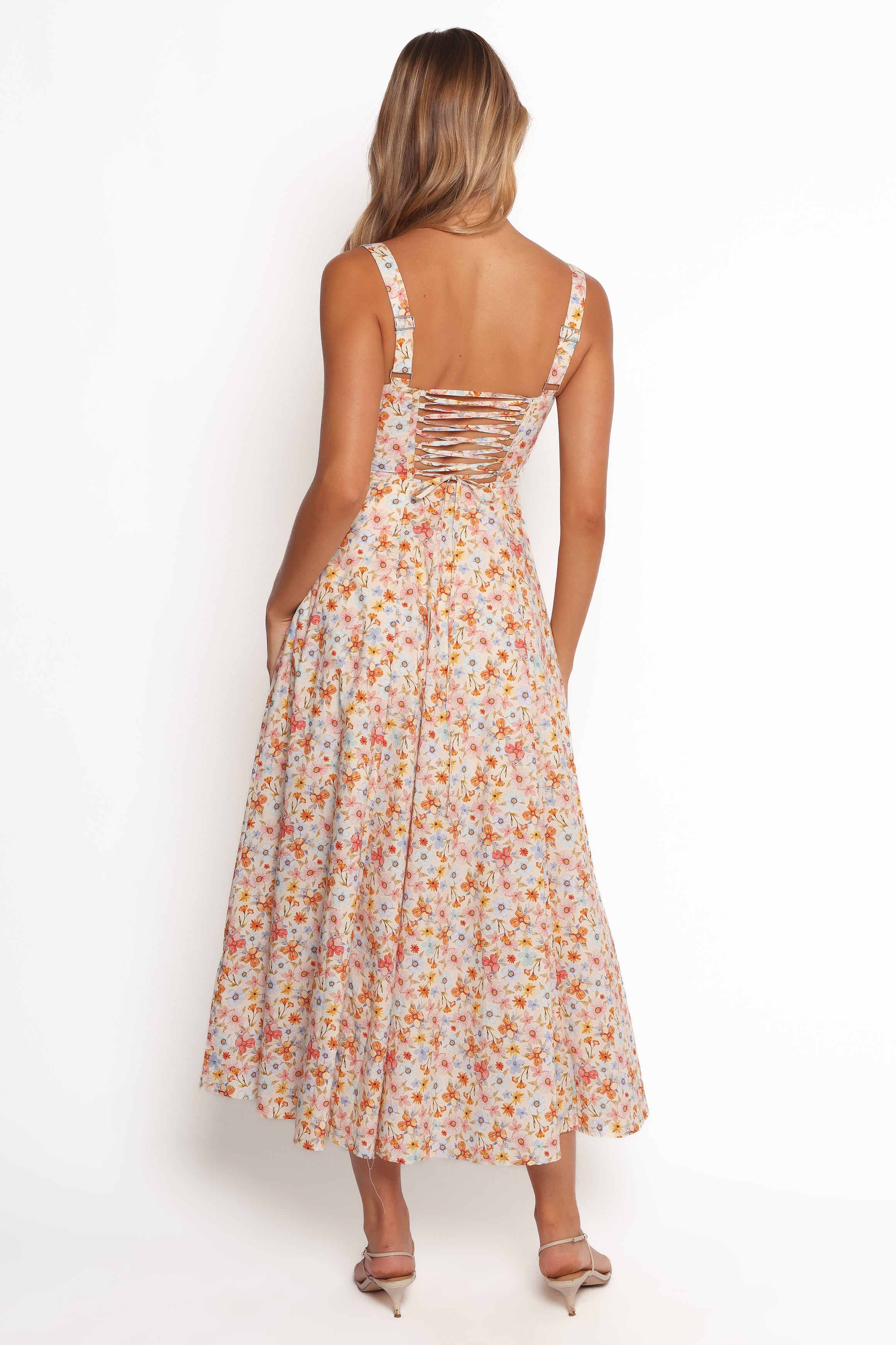 Petal and Pup USA DRESSES Wisteria Midi Dress - Orange