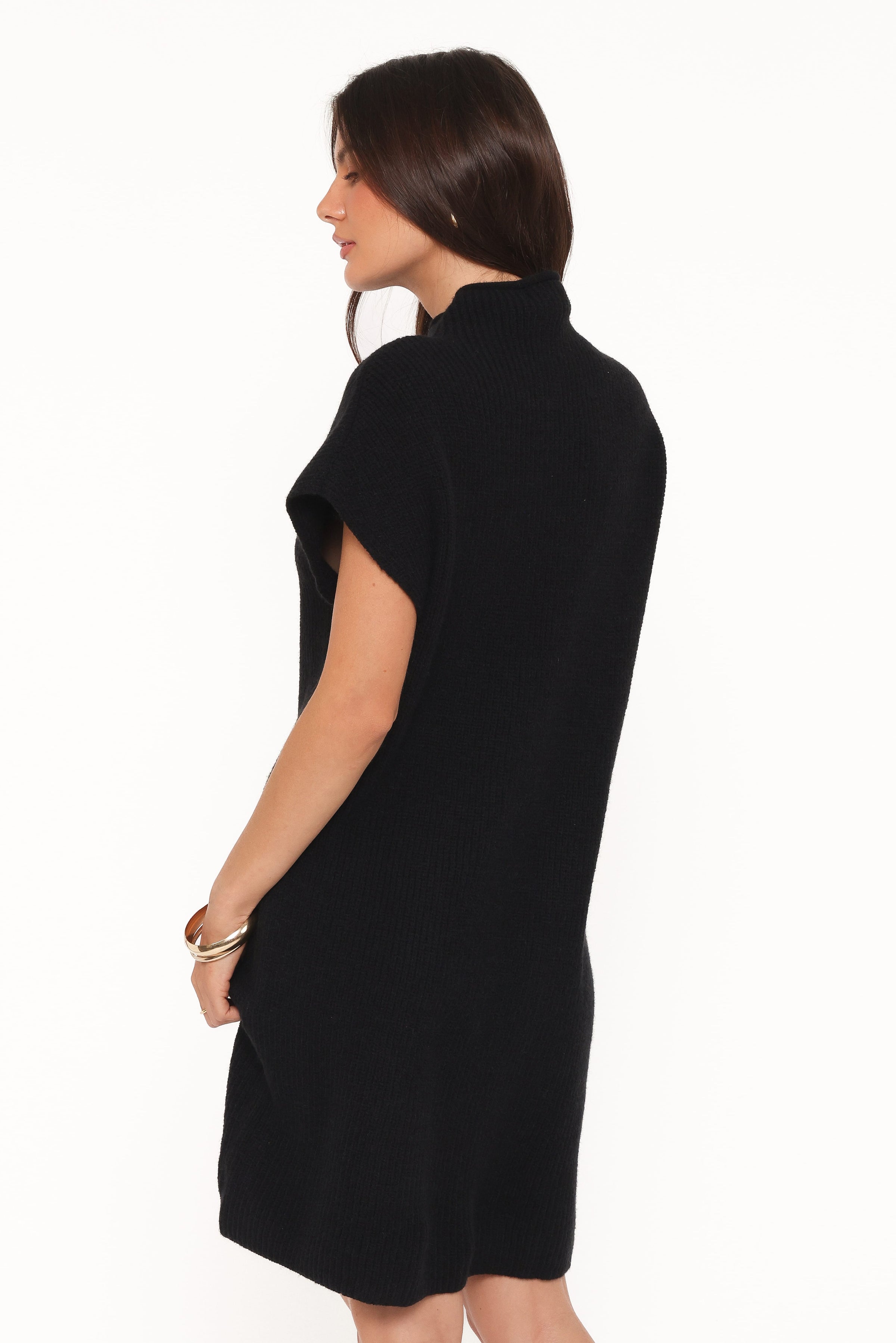 Petal and Pup USA DRESSES Wright Knit Mini Dress - Black