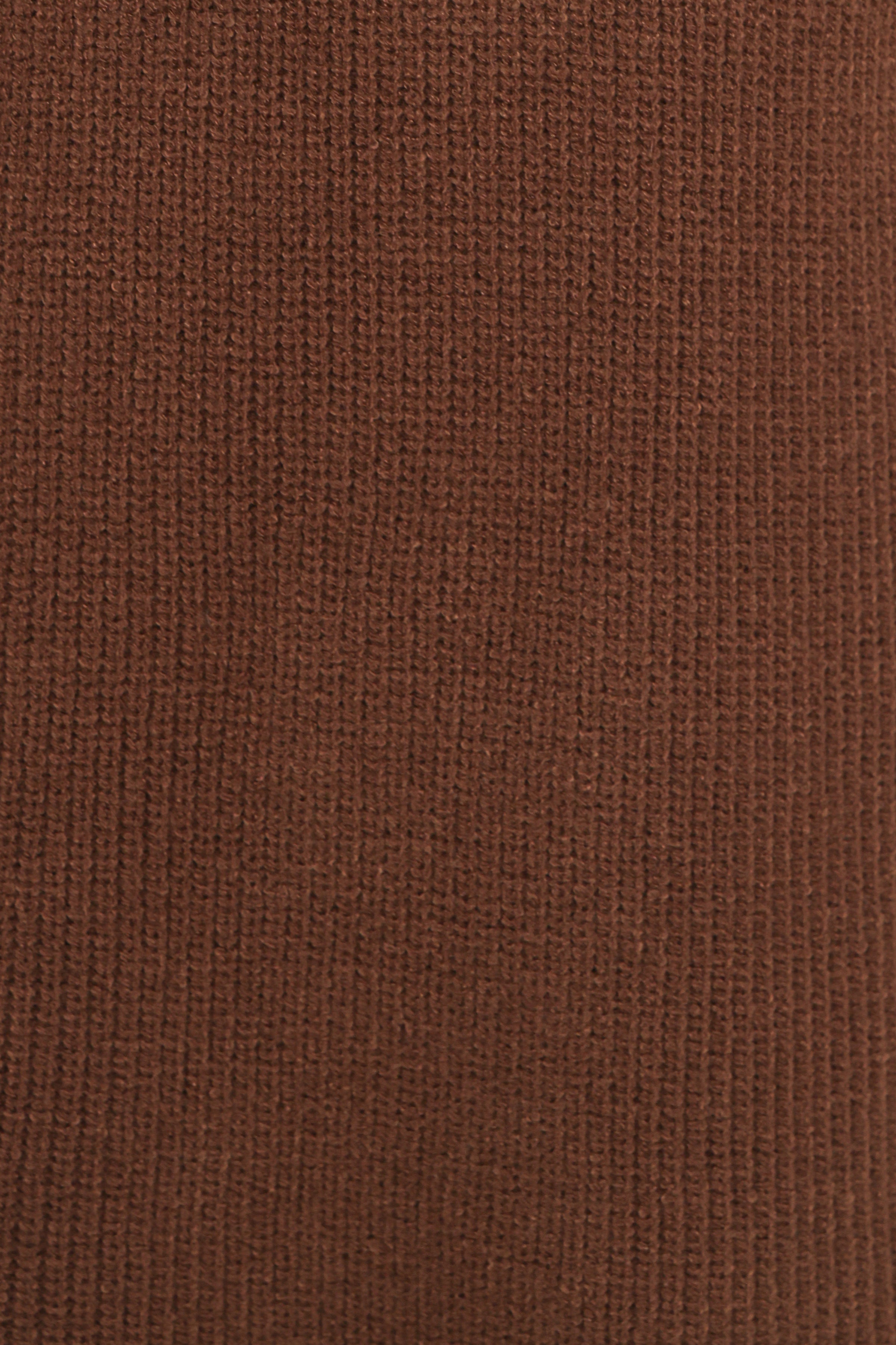 Petal and Pup USA DRESSES Wright Knit Mini Dress - Chocolate Brown