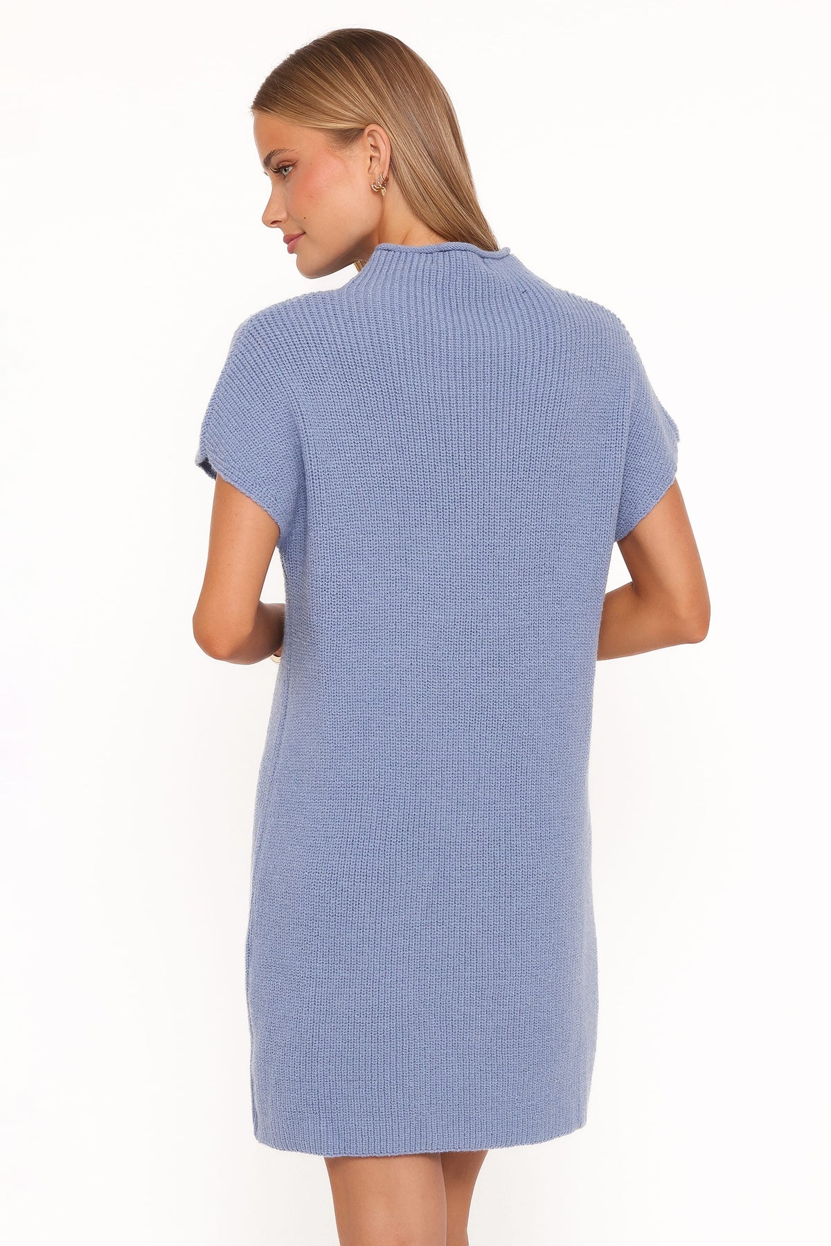 Petal and Pup USA DRESSES Wright Knit Mini Dress - Dusty Blue