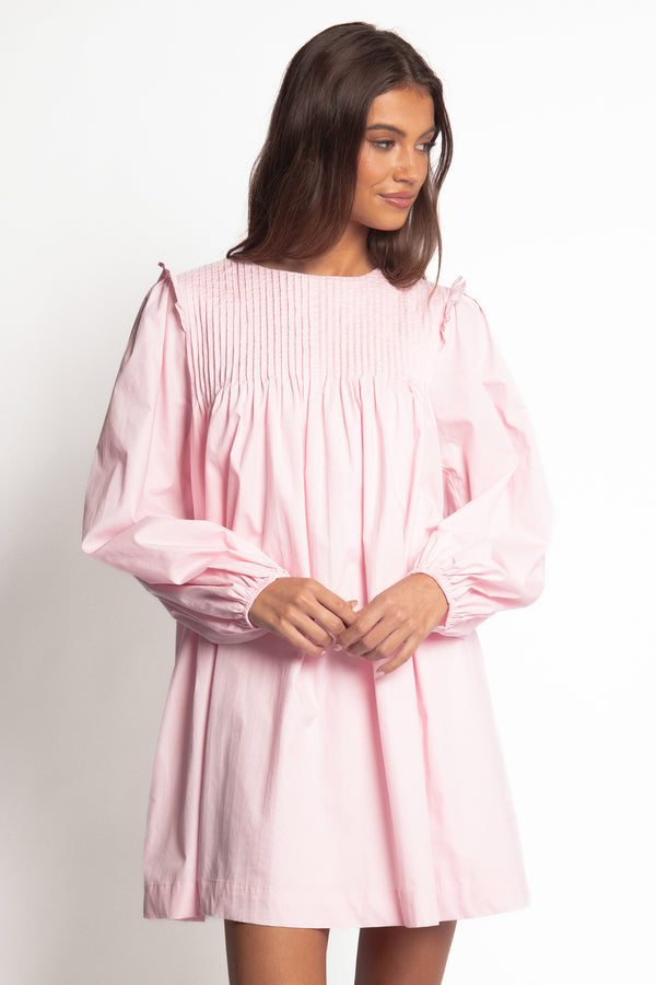 Petal and Pup USA DRESSES Wyatt Long Sleeve Mini Dress - Pink