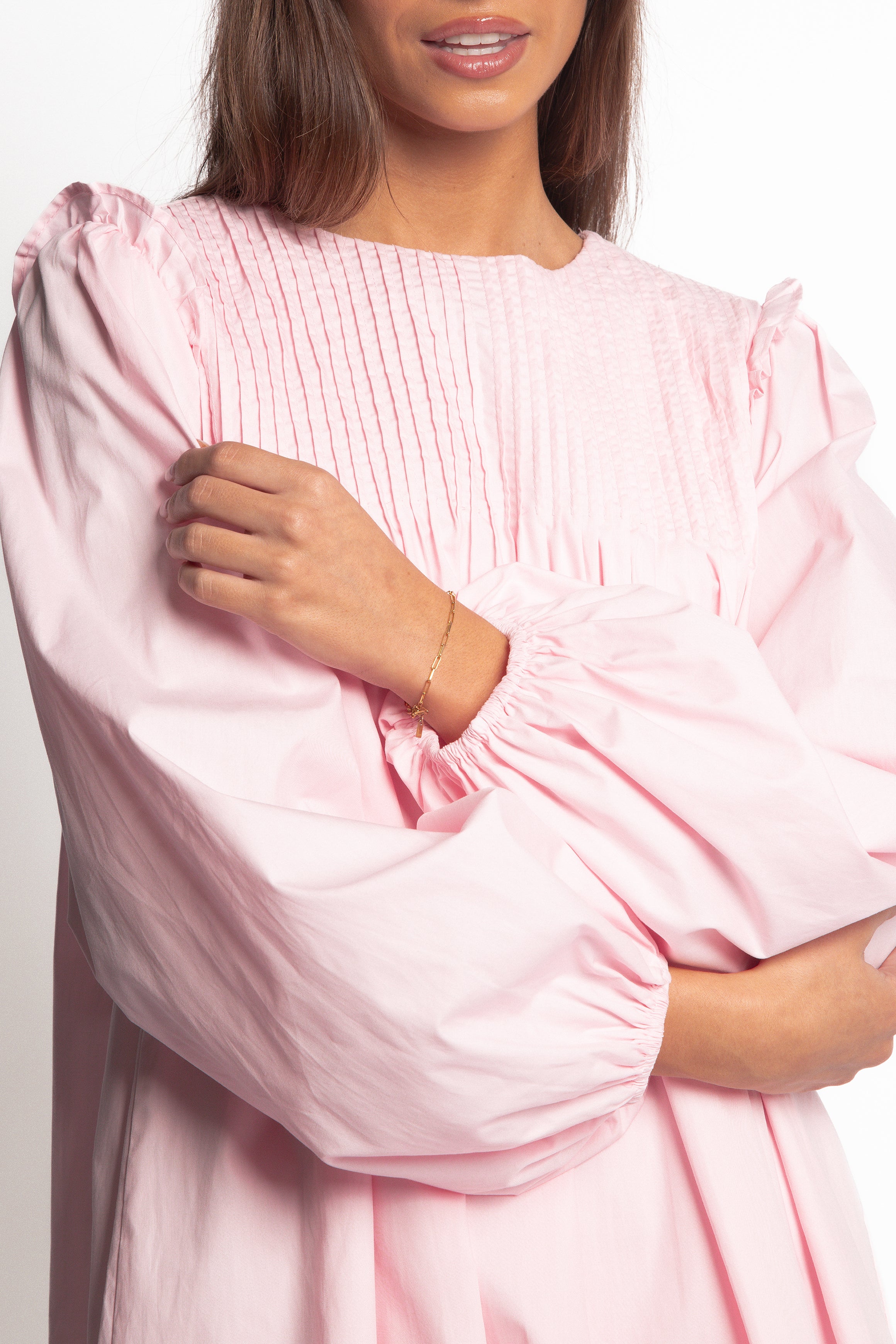 Petal and Pup USA DRESSES Wyatt Long Sleeve Mini Dress - Pink