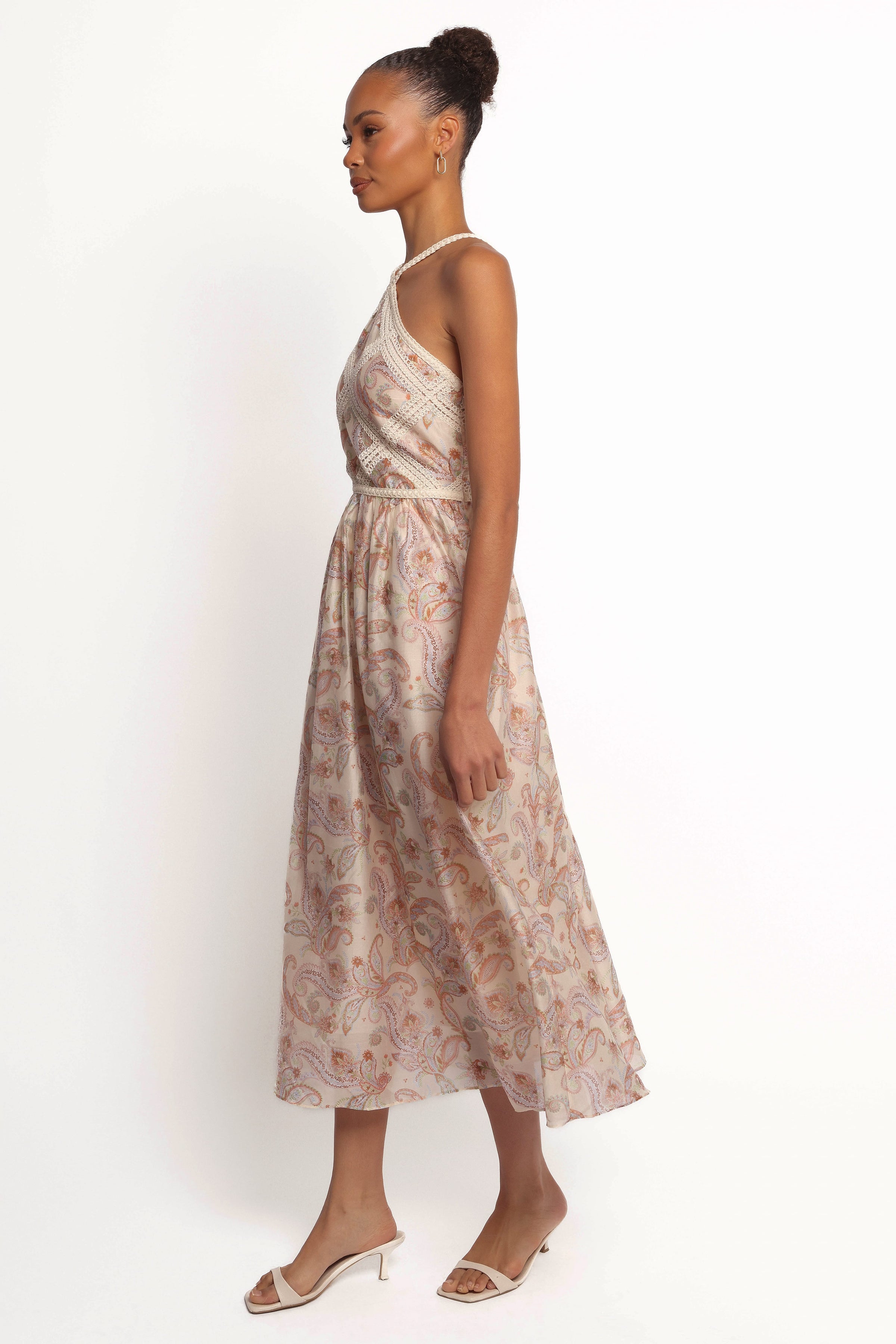 Petal and Pup USA DRESSES Ximena Midi Dress - Cream Multi (Hold for Amazon)