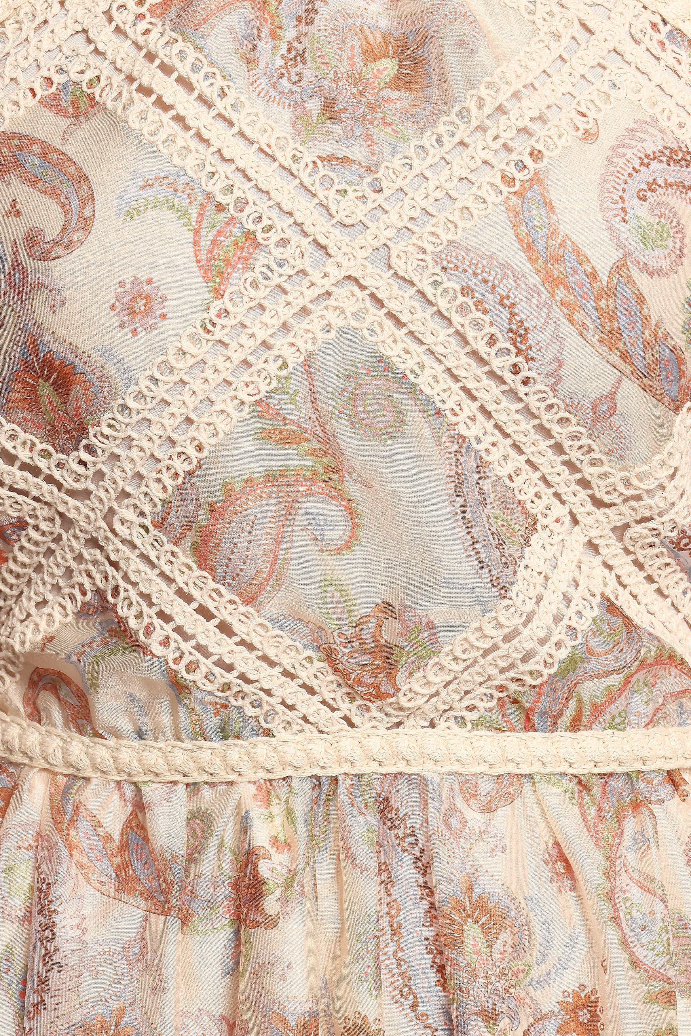 Petal and Pup USA DRESSES Ximena Midi Dress - Cream Multi (Hold for Amazon)