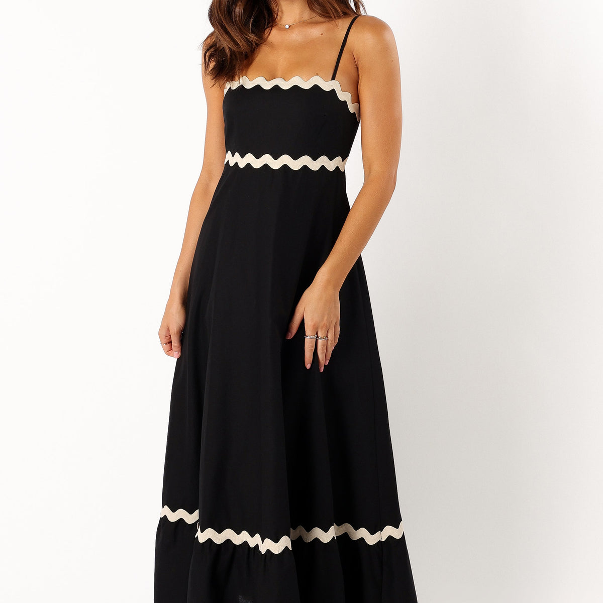 Yana Maxi Dress - Black Cream