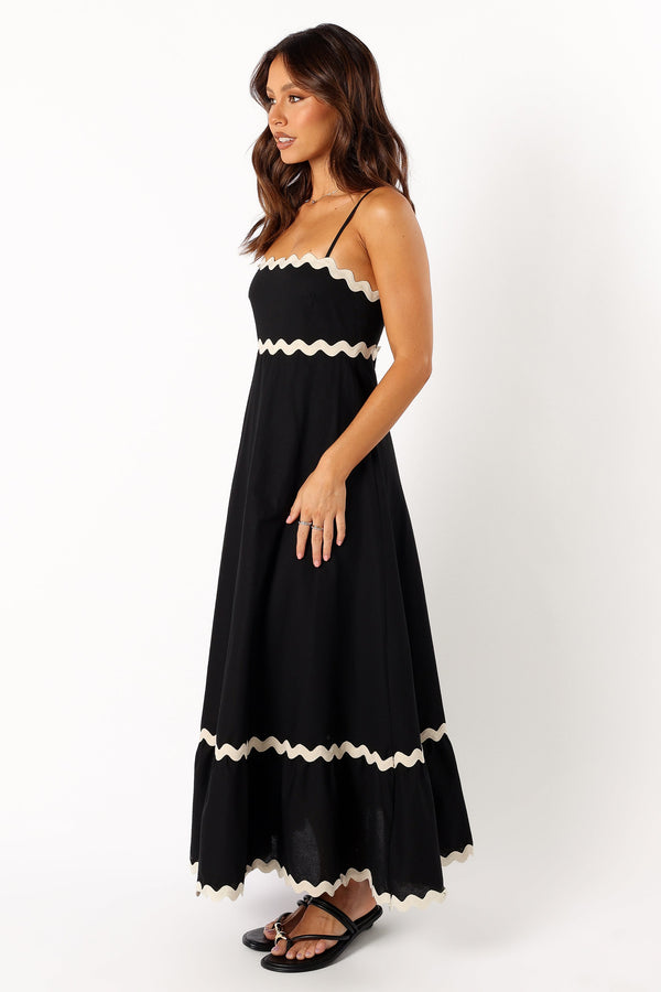 Petal and Pup USA DRESSES Yana Maxi Dress - Black Cream