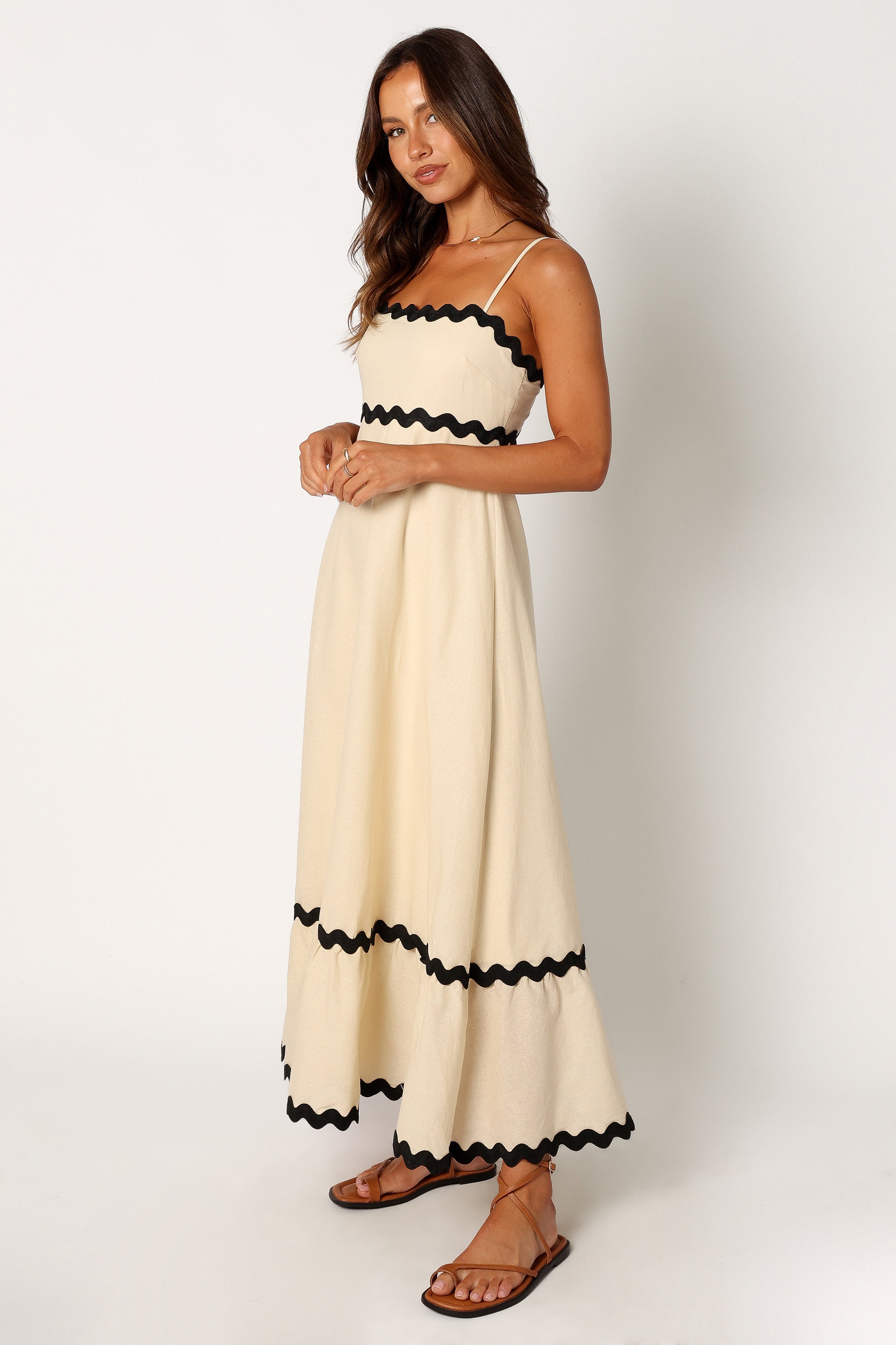 Ross Frill Strap Maxi Dress - Black | Petal & Pup USA
