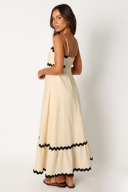 Petal and Pup USA DRESSES Yana Maxi Dress - Cream Black