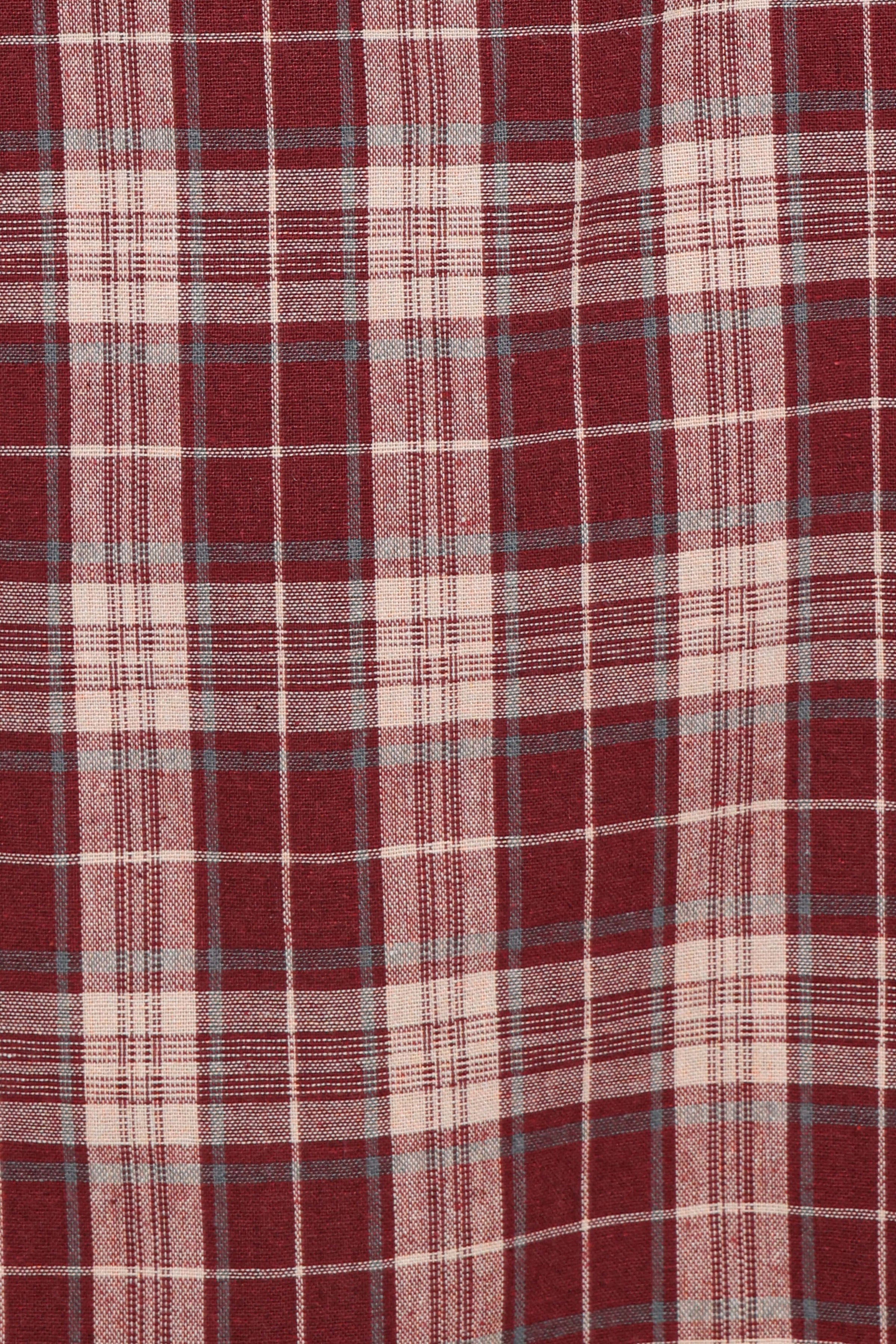 Petal and Pup USA DRESSES Yaris Mini Dress - Burgundy Plaid