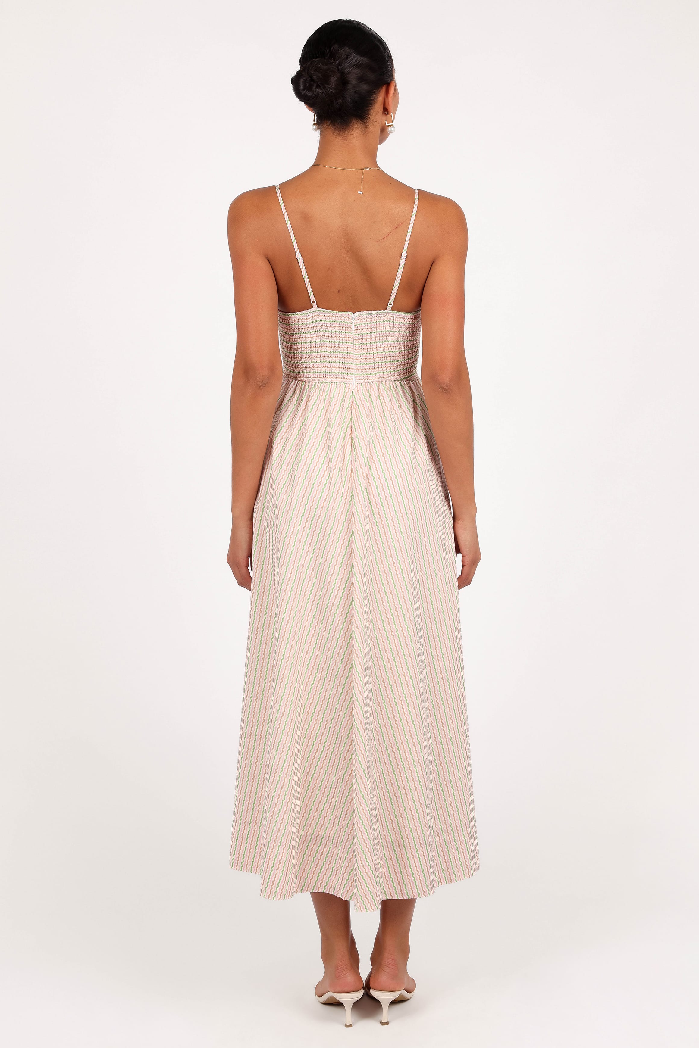 Petal and Pup USA DRESSES Yasmin Midi Dress - Wave Stripe (Hold for Rack)