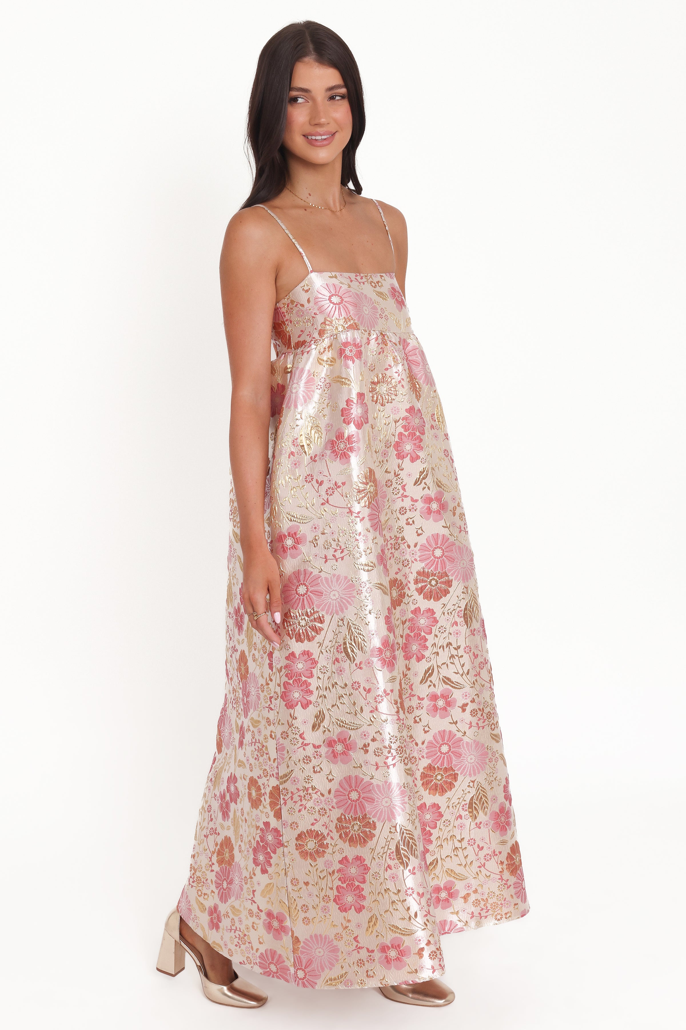 Petal and Pup USA DRESSES Yasmine Maxi Dress - Pink Floral