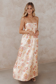 Petal and Pup USA DRESSES Yasmine Maxi Dress - Pink Floral