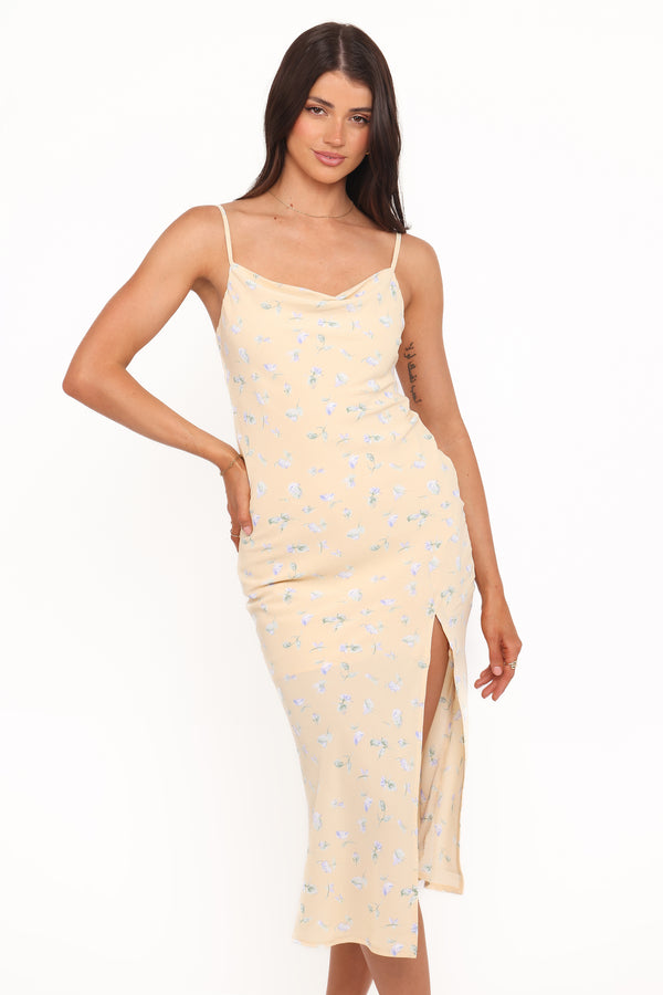 Petal and Pup USA DRESSES Yelena Dress - Yellow Floral