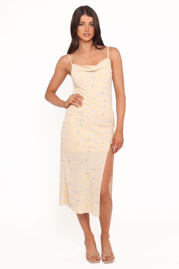 Petal and Pup USA DRESSES Yelena Dress - Yellow Floral