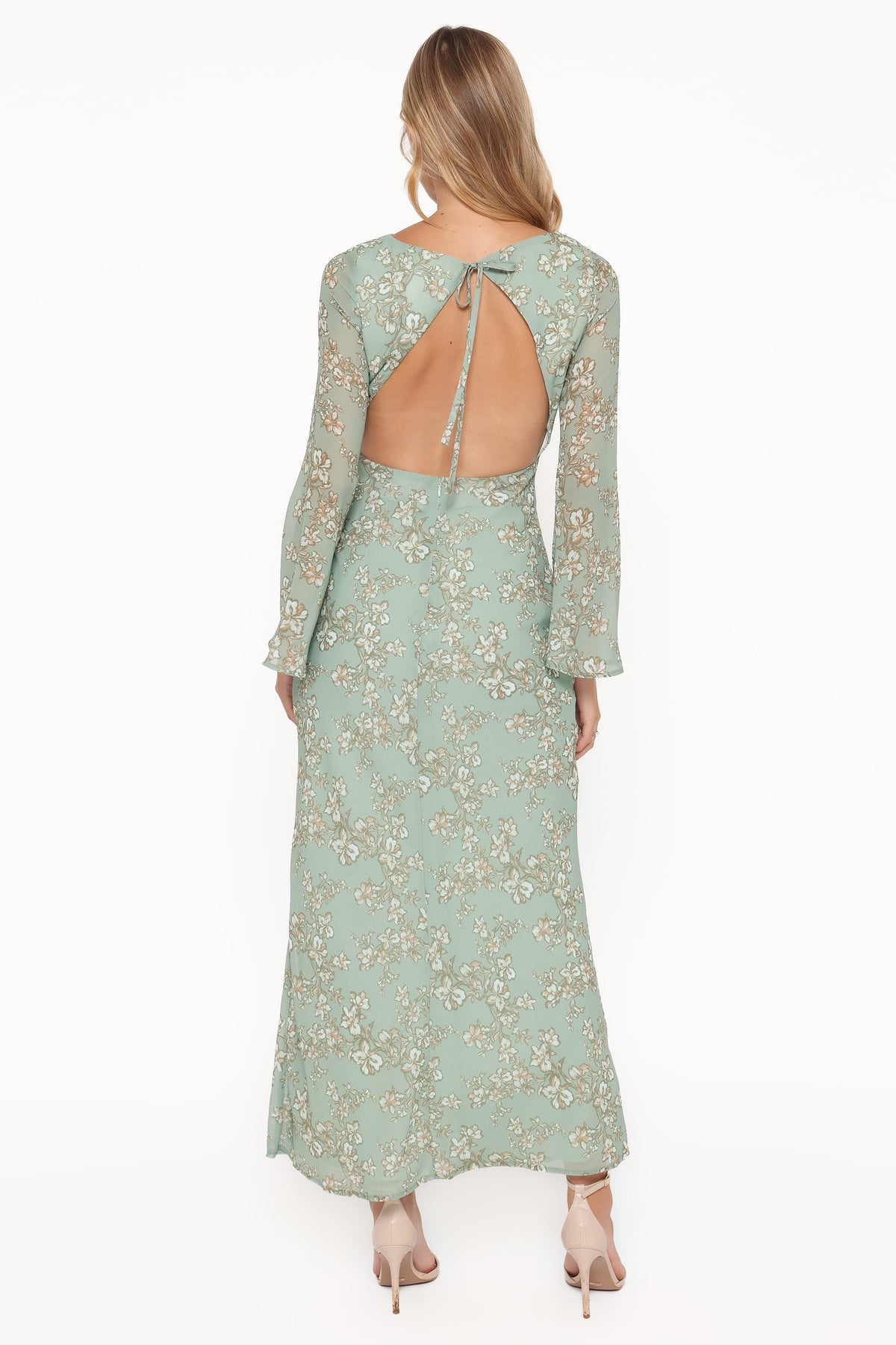 Yolanda Long Sleeve Maxi Dress - Sage Green Floral XL Yolanda Long Sleeve Maxi Dress - Sage Green Floral XL