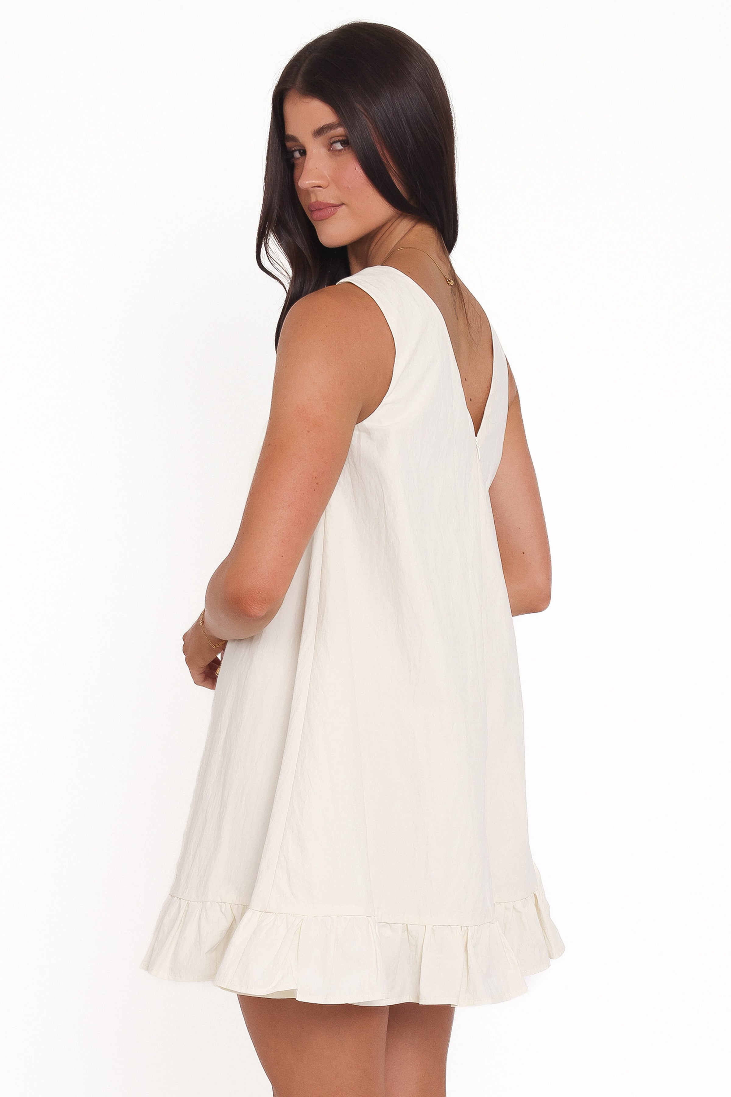 Petal and Pup USA DRESSES Zena Mini Dress - Cream