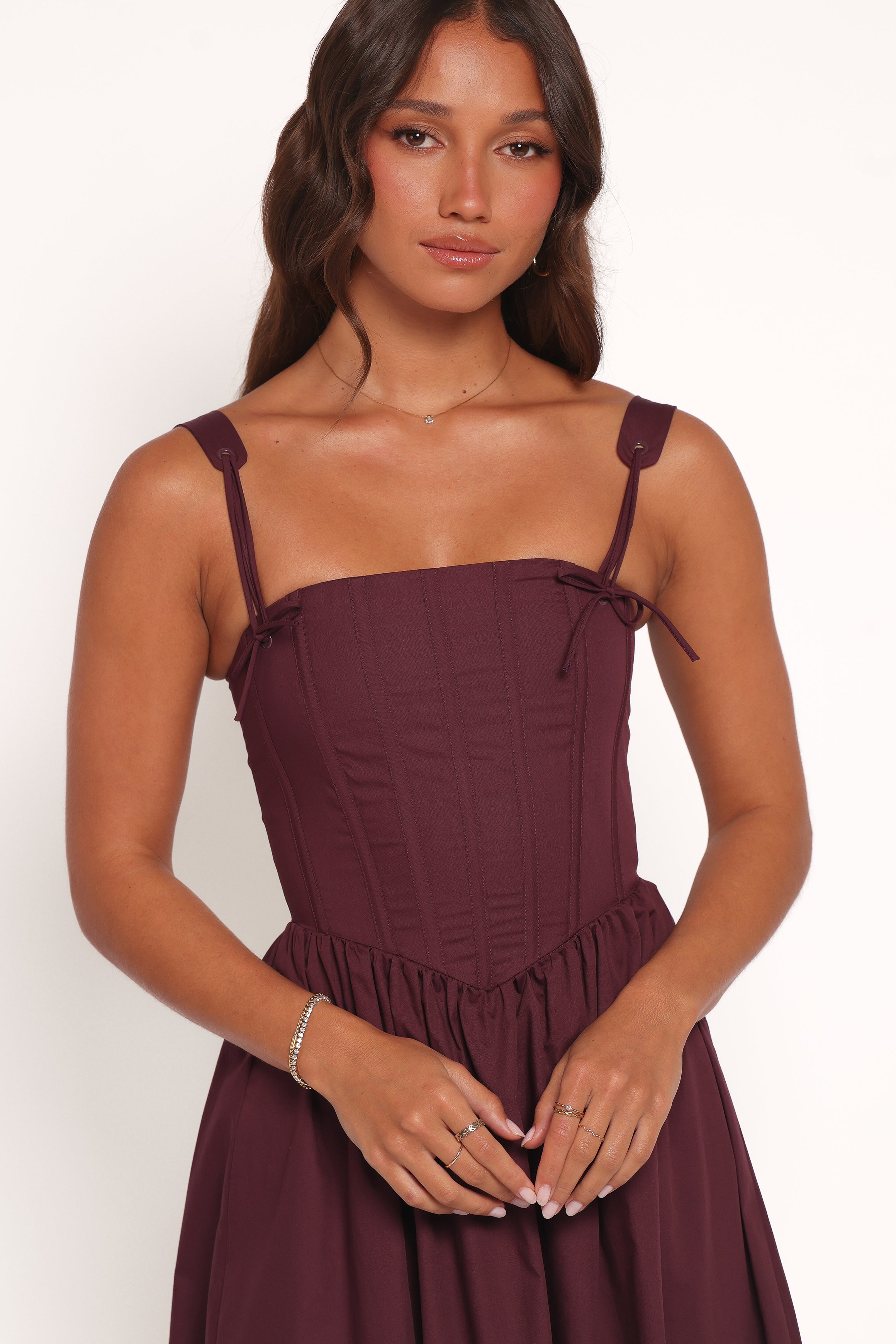 Petal and Pup USA DRESSES Zenobia Midi Dress - Cherry