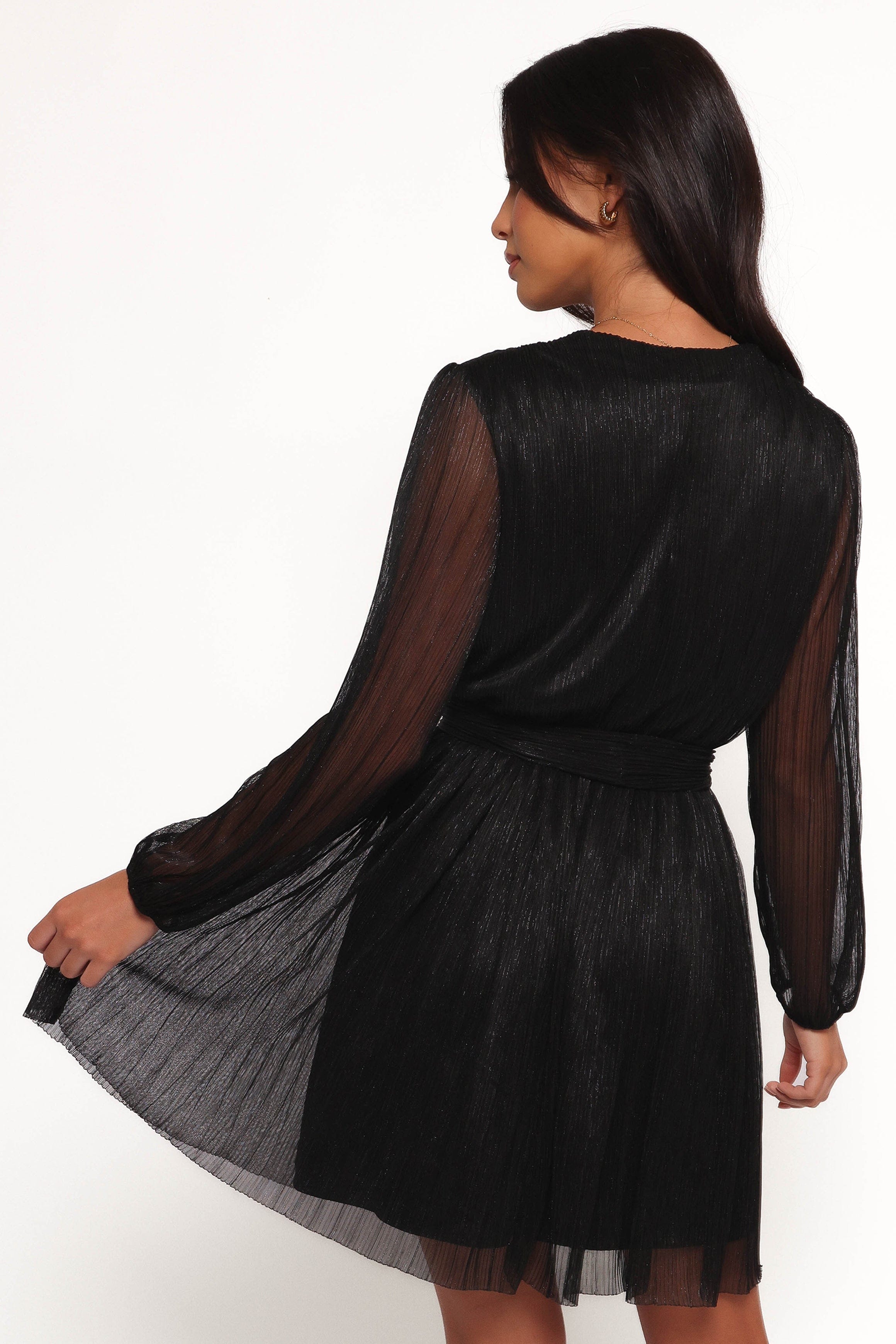 Petal and Pup USA DRESSES Zhara Long Sleeve Mini Dress - Black