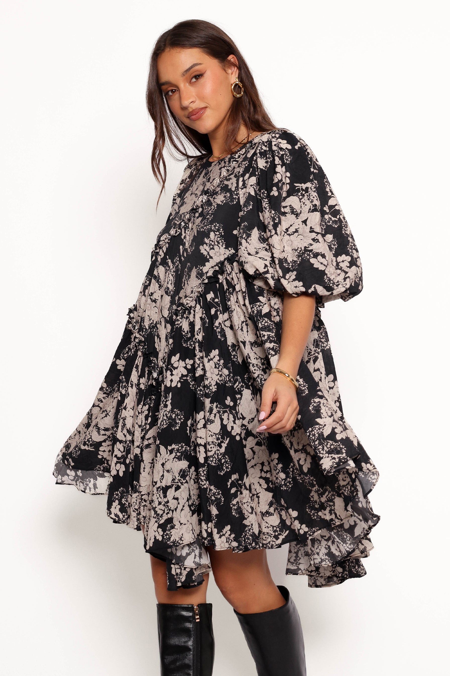 Petal and Pup USA DRESSES Zinta Mini Dress - Floral Print