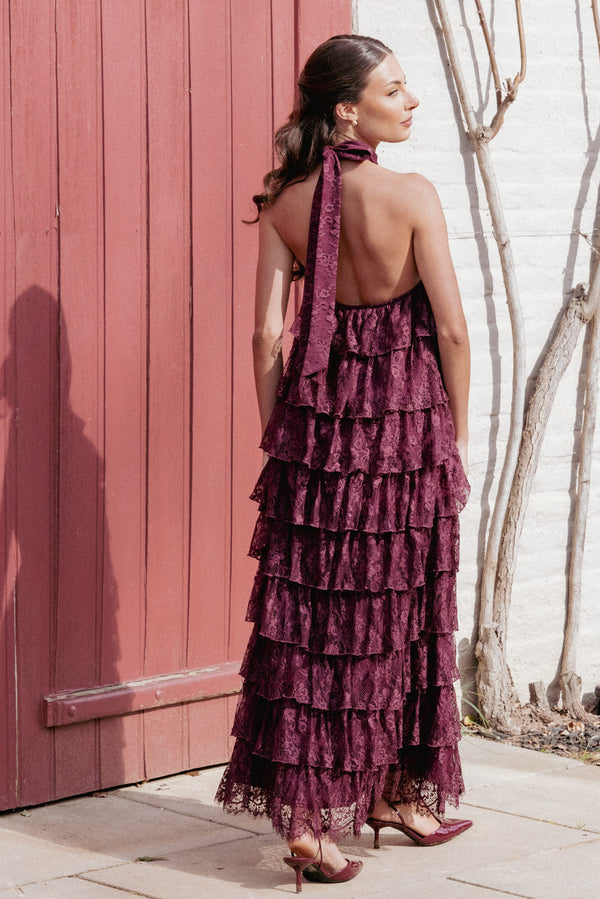 Belle Maxi Dress - Burgundy