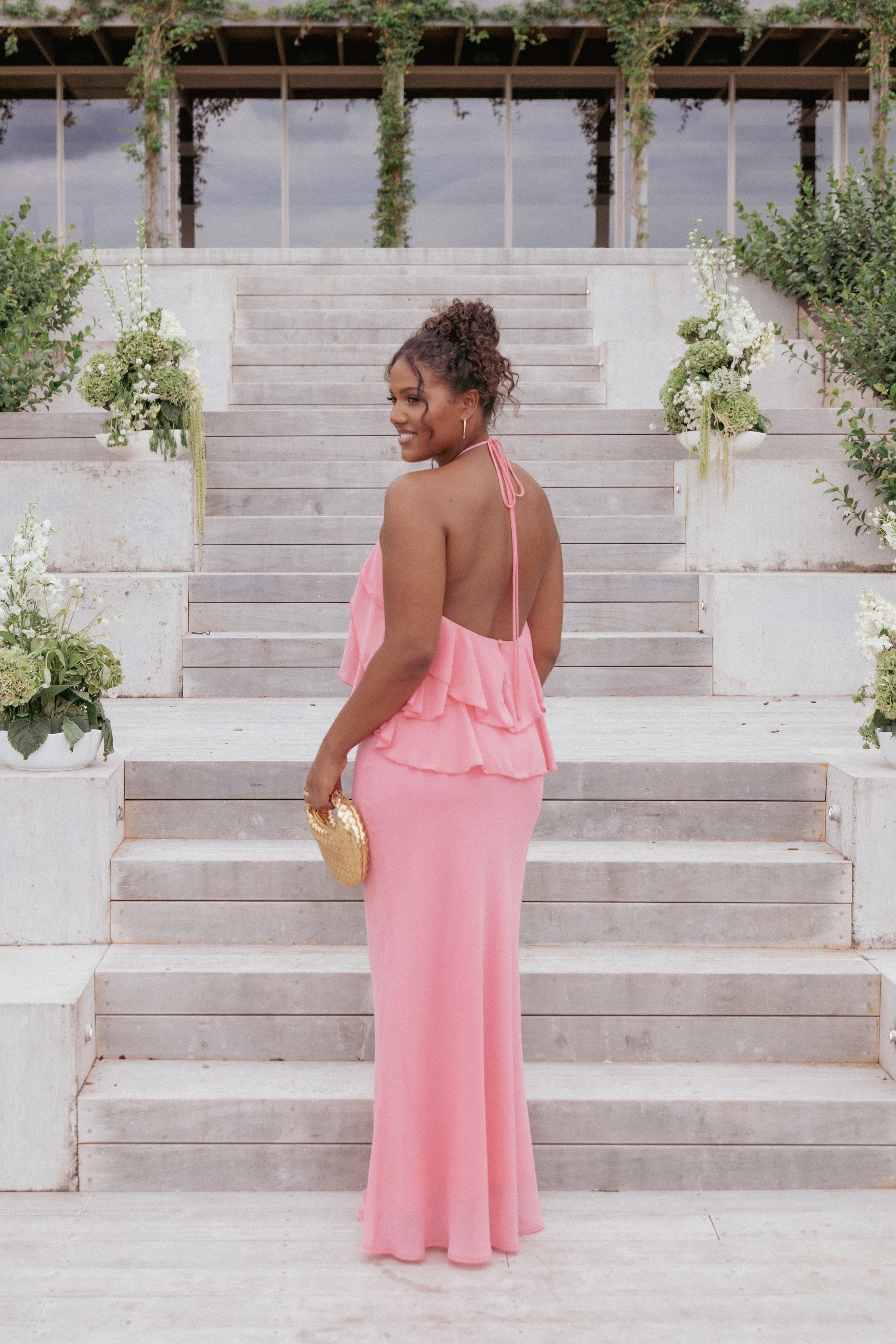 Zorina Halterneck Maxi Dress - Coral | Petal & Pup USA Zorina Halterneck Maxi Dress - Coral | Petal & Pup USA