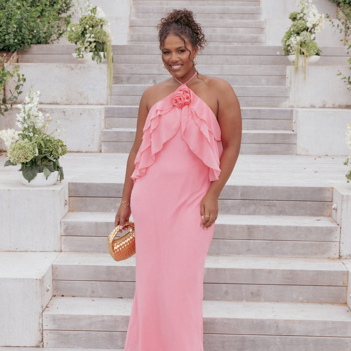 Zorina Halterneck Maxi Dress - Coral | Petal & Pup USA Zorina Halterneck Maxi Dress - Coral | Petal & Pup USA