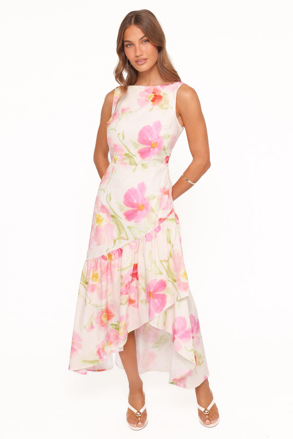 Petal and Pup USA DRESSES Zula Maxi Dress - Pink Garden Floral