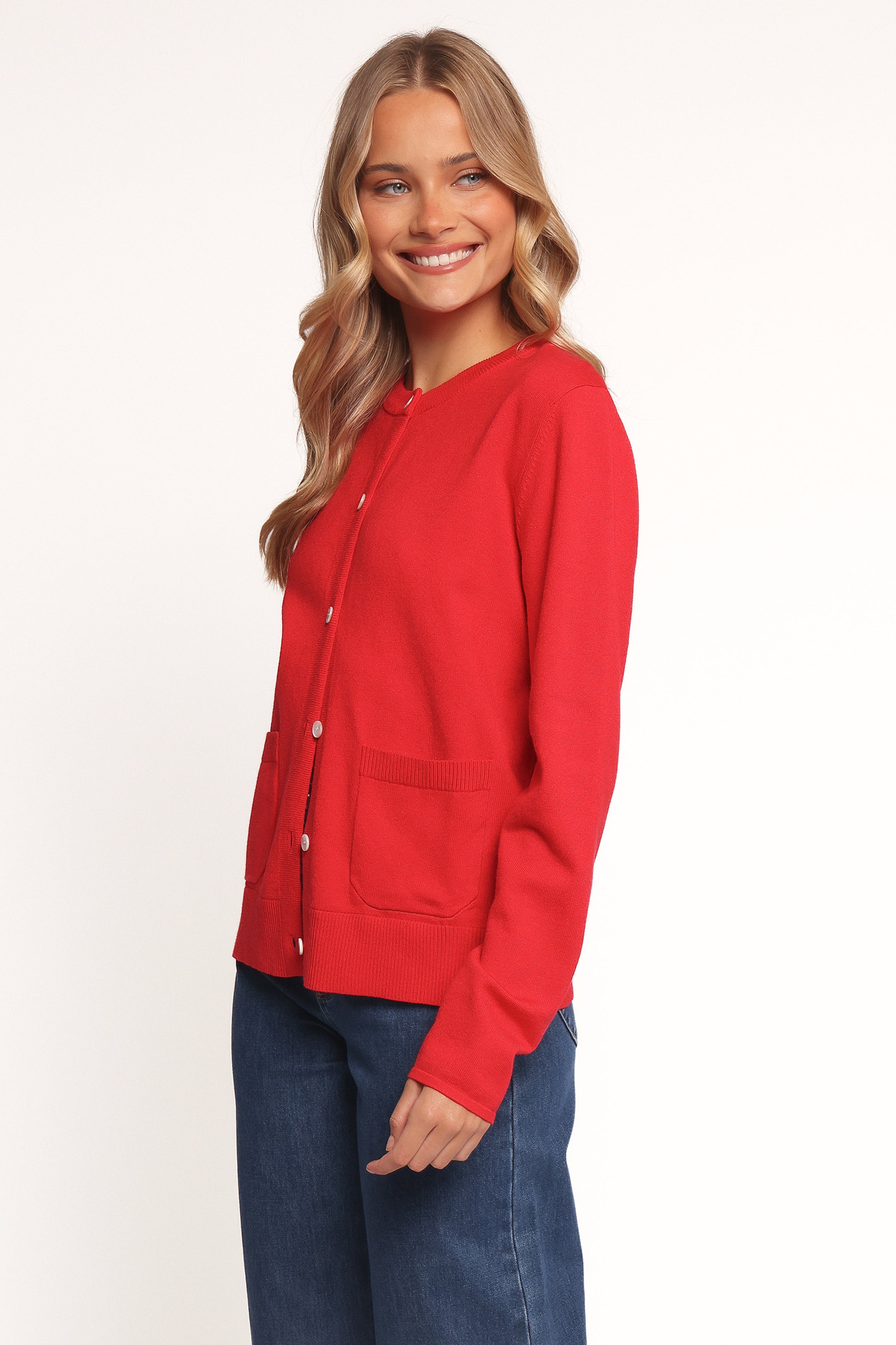 Petal and Pup USA KNITWEAR Abner Cardigan - Red