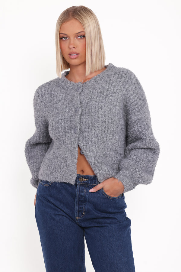 Petal and Pup USA KNITWEAR Albertine Cardigan - Grey