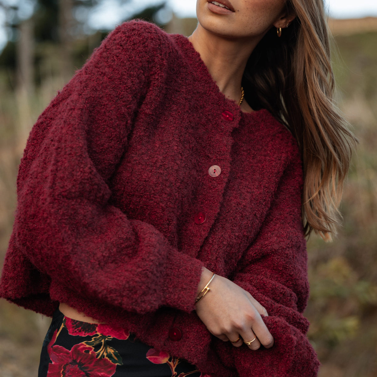 Albertine Cardigan - Wine | Petal & Pup USA