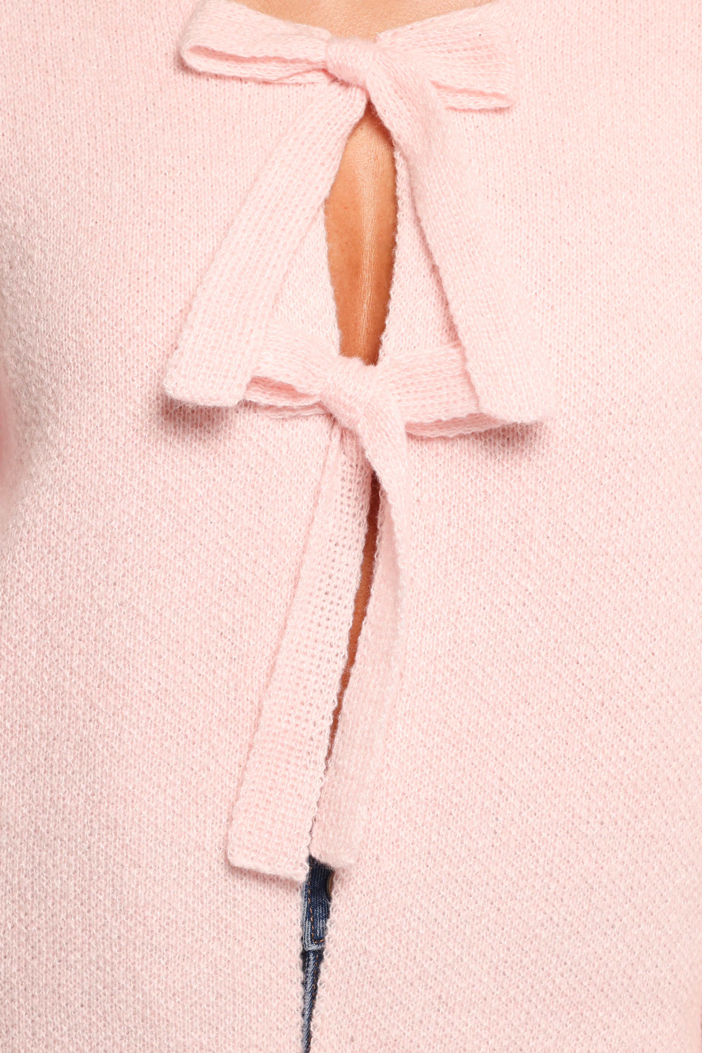 Petal and Pup USA KNITWEAR Arden Bow Cardigan - Pink