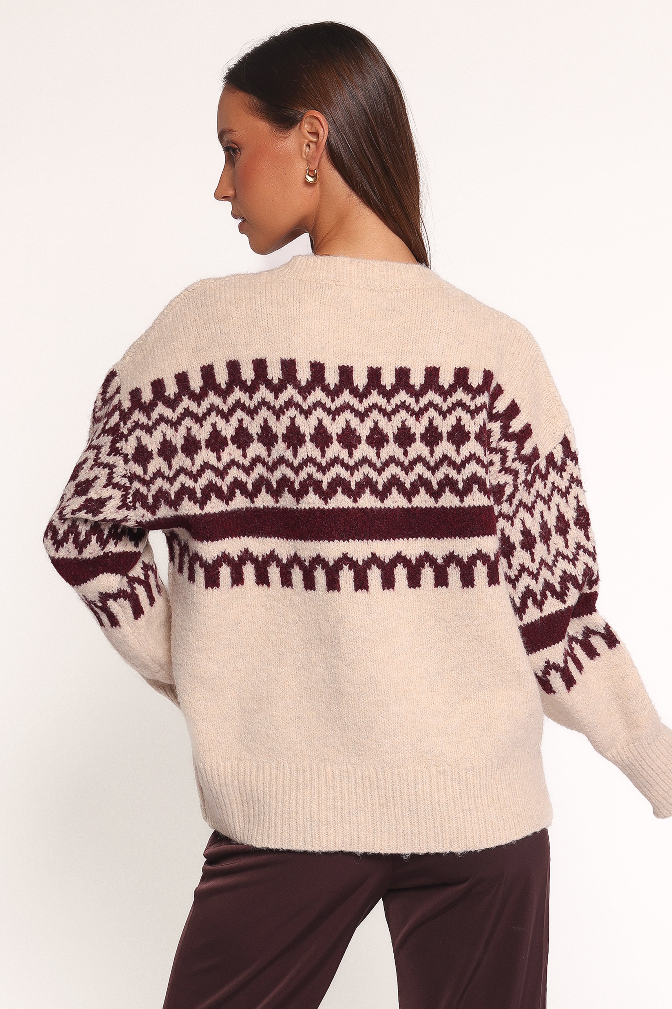 Petal and Pup USA KNITWEAR Astrid Sweater - Beige Cherry - DO NOT SET LIVE