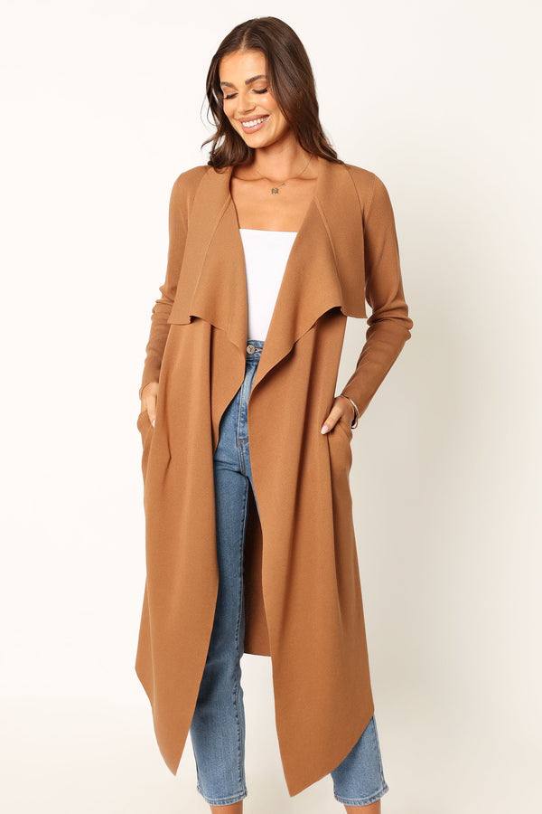 Petal and Pup USA KNITWEAR Audrina Cardigan - Camel