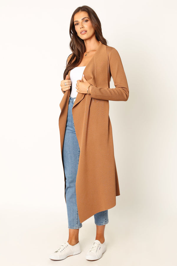 Petal and Pup USA KNITWEAR Audrina Cardigan - Camel