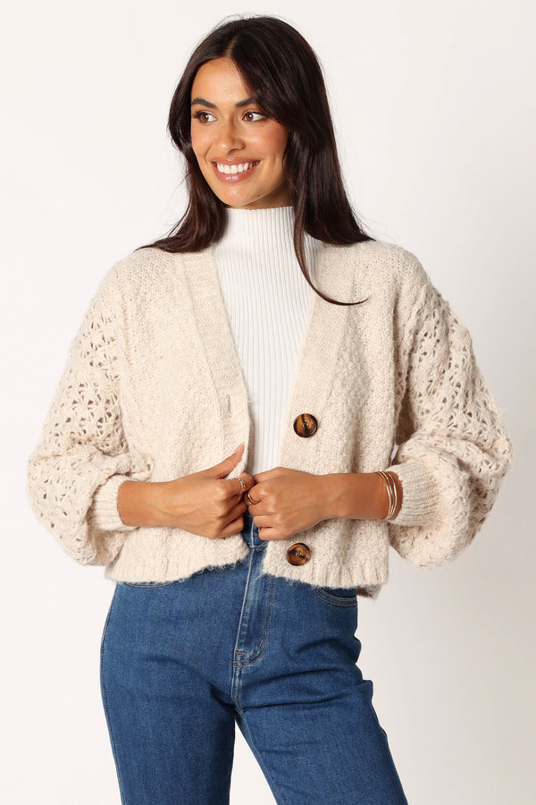 Petal and Pup USA KNITWEAR Blakey Cardigan - Cream