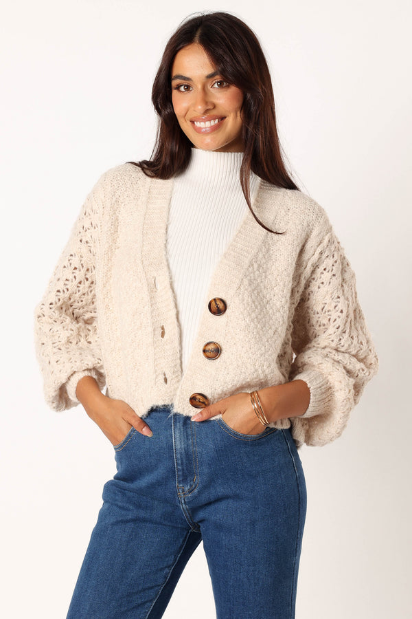 Petal and Pup USA KNITWEAR Blakey Cardigan - Cream