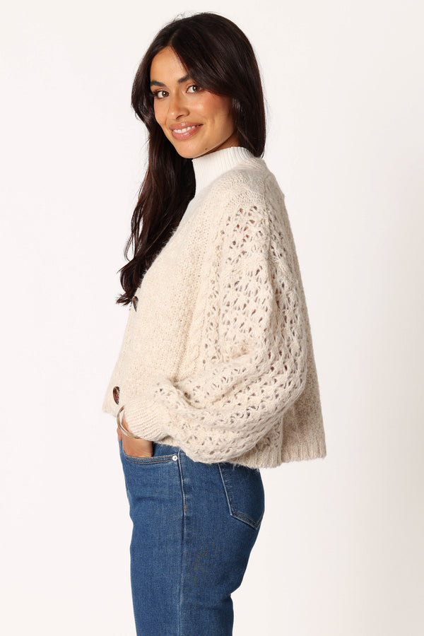 Petal and Pup USA KNITWEAR Blakey Cardigan - Cream