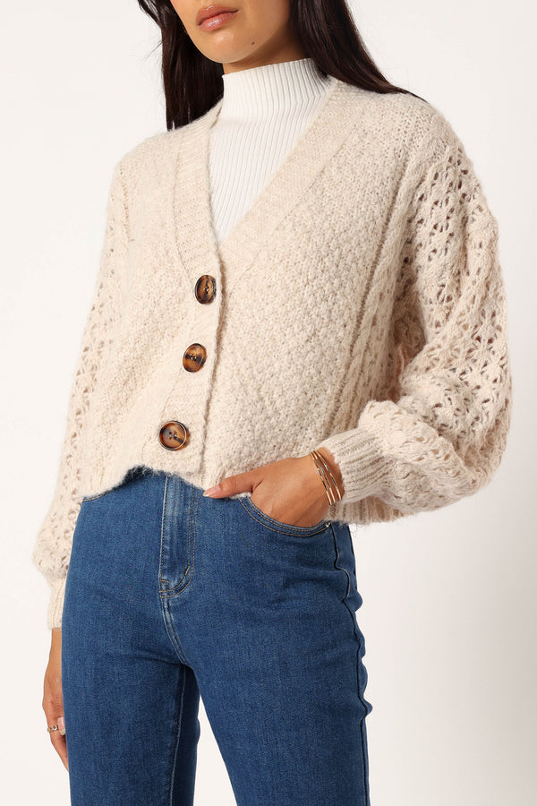 Petal and Pup USA KNITWEAR Blakey Cardigan - Cream