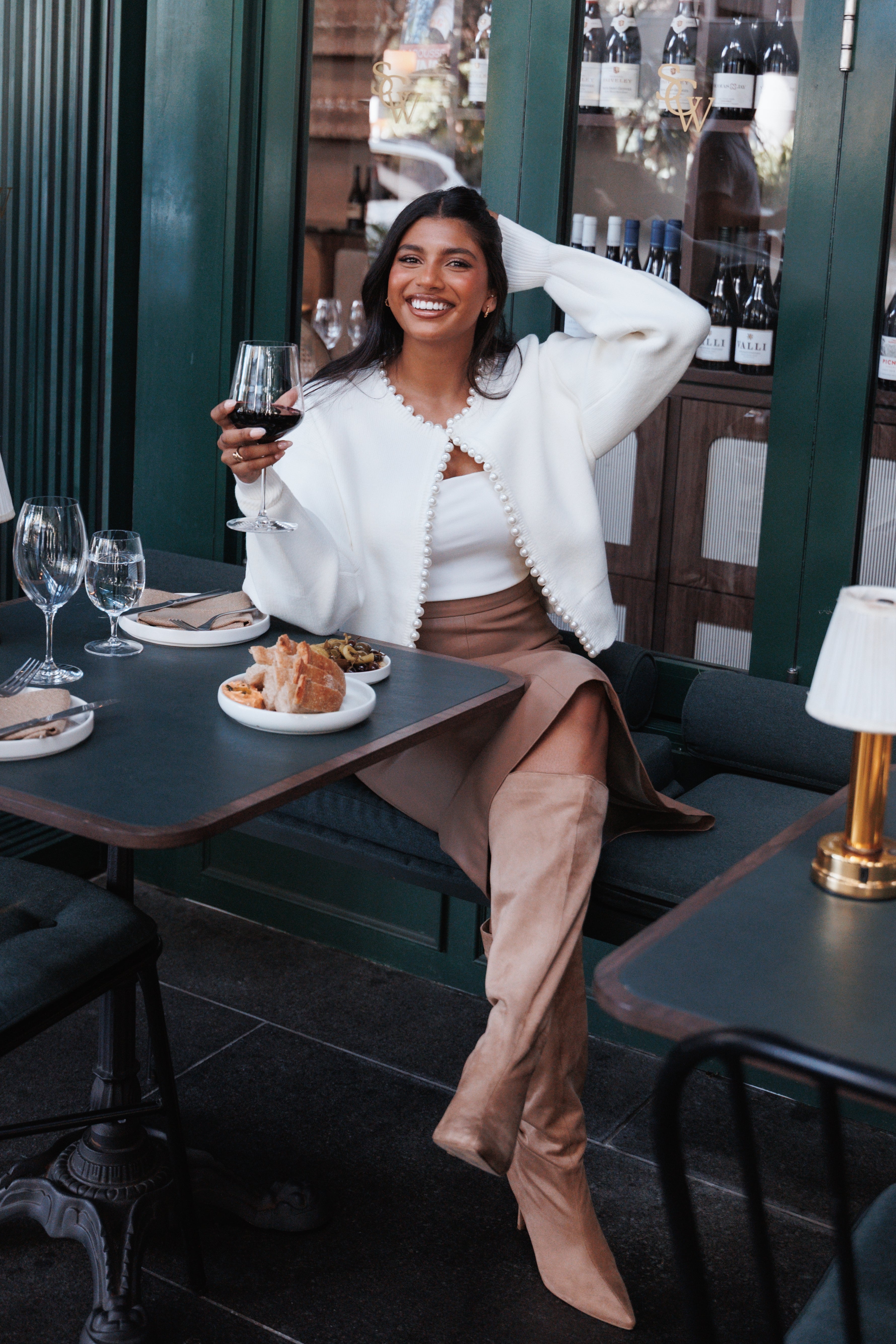 Petal and Pup USA KNITWEAR Bloom Pearl Knit Cardigan - Cream